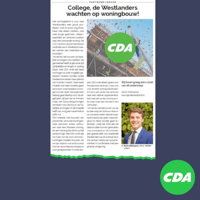 Foto: column in Rodi Nieuwsblad Westland