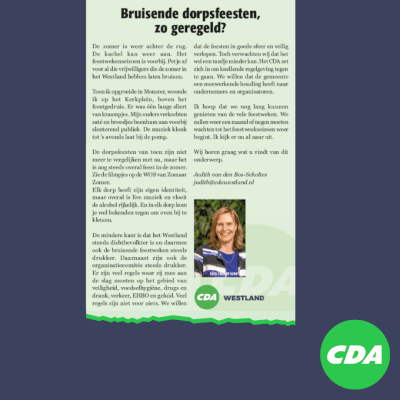 Foto: column in Nieuwsblad Westland, Rodi West Media